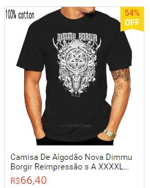 Camisa De Algodão Nova Dimmu Borgir Reimpressão s A XXXXL Moda Masculina 2022 O-Neck TOP TEE