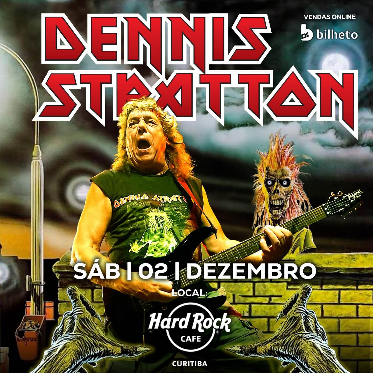 Iron Maiden: guitarrista original Dennis Stratton, estreia em Curitiba com show histórico no Hard Rock Cafe