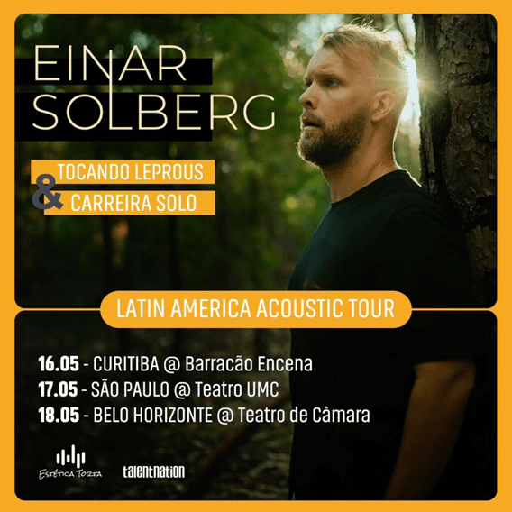 Einar Solberg promete noite inesquecivel em show solo em Curitiba