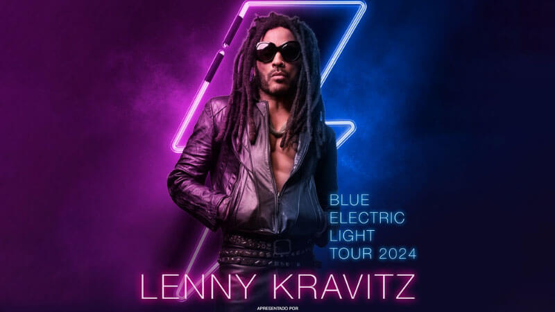 Lenny Kravitz traz turnê mundial Blue Electric Light Tour 2024 ao Brasil